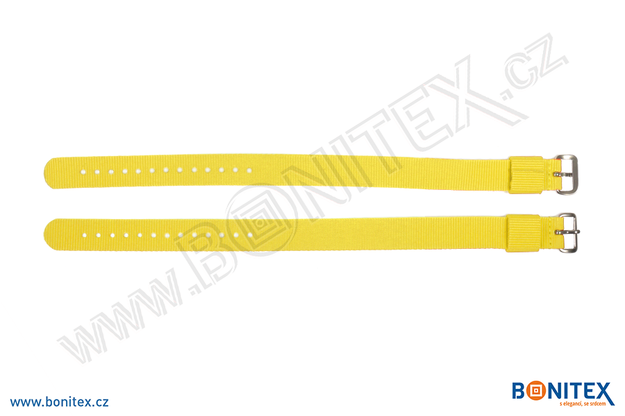 Náramek-nylon-INA55-samostatná nylonová páska,260-275x17mm,kov.spona 1-žlutá - bonitex