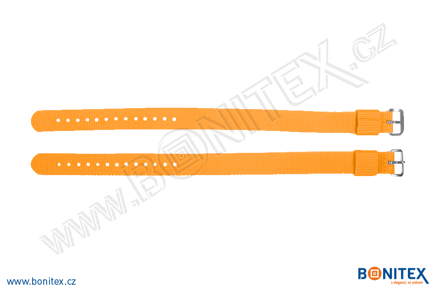 Náramek-nylon-INA55-samostatná nylonová páska,260-275x17mm,kov.spona 1-oranžová - bonitex