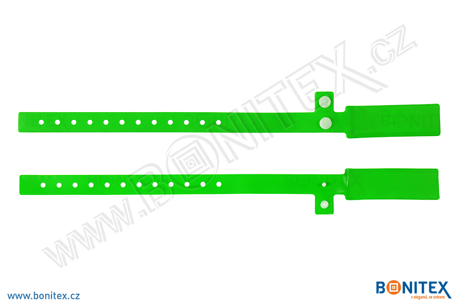 Náramek-Vinyl-08-330x25/16mm-s RFID-UHF-zelený, čip: Alien-Higgs 3 - bonitex