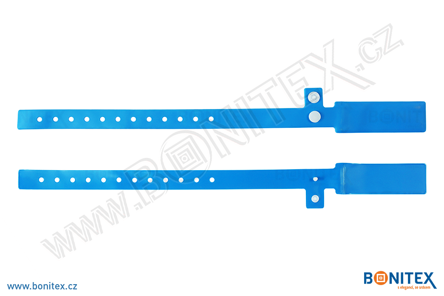 Náramek-Vinyl-08-330x25/16mm-s RFID-UHF-modrý, čip: Alien-Higgs 3 - bonitex