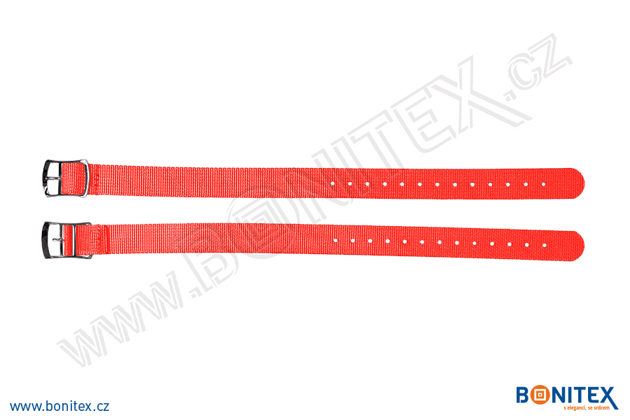 Náramek-nylon-INA55-samostatná nylonová páska,260-275x15mm,kov.spona 2-červená - bonitex