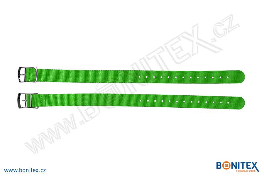 Náramek-nylon-INA55-samostatná nylonová páska,260-275x15mm,kov.spona 2-zelená... - bonitex